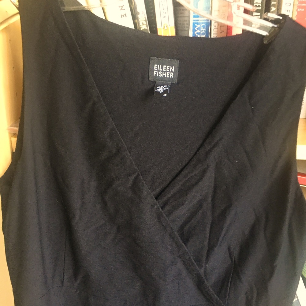 Size M Eileen Fisher black dress